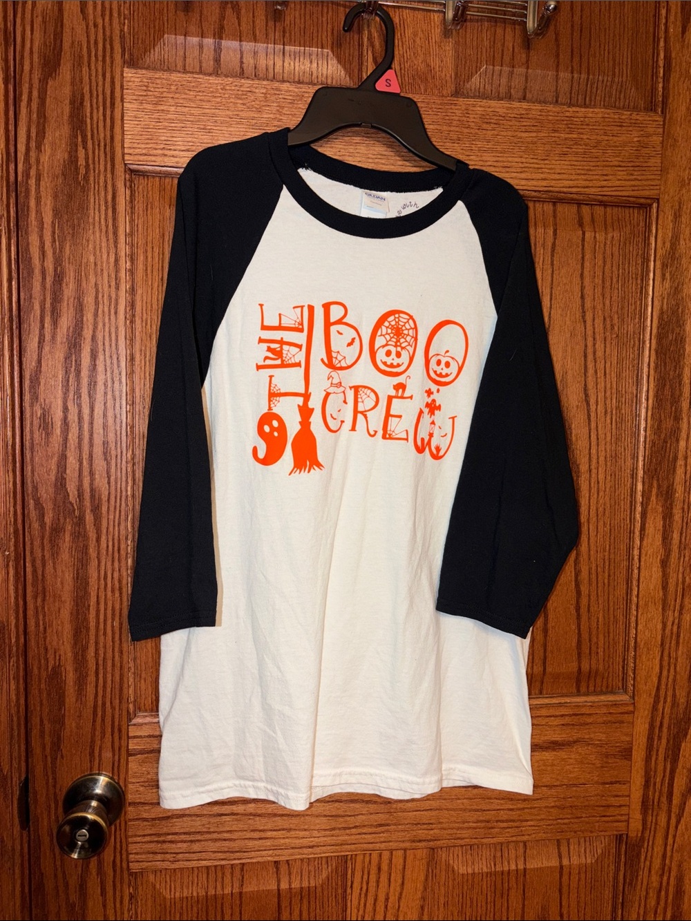 Womans Halloween 'Boo Crew' Raglan Tee
